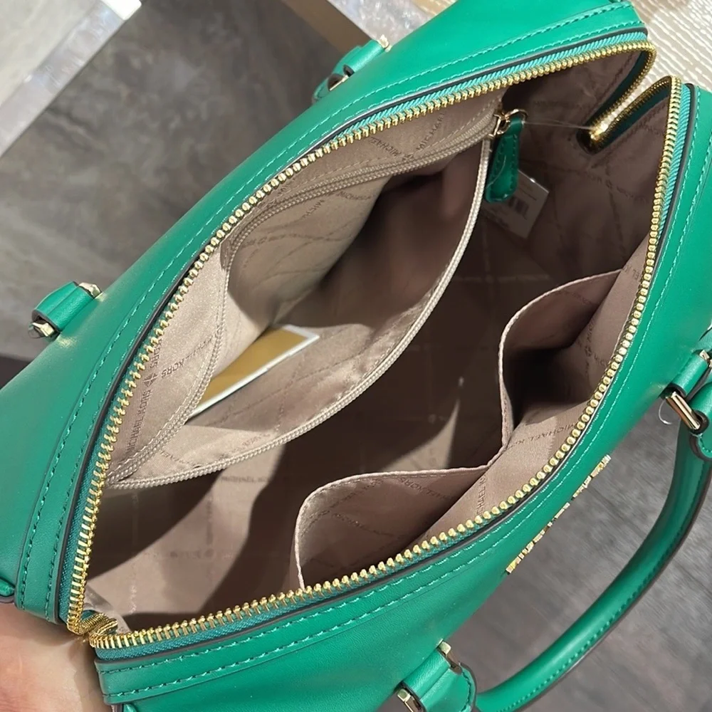 Michael Kors med Duffle Travel - Leather/Coated PALMETTO GREEN  MD DUFFLE NWT